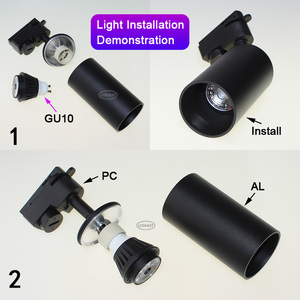 حامل مصباح قابل للتعديل من الألومنيوم الذهبي من LEDEAST GUTK لتركيبات الإضاءة GU10 وMR16 وGU5.3 - Product Image 5
