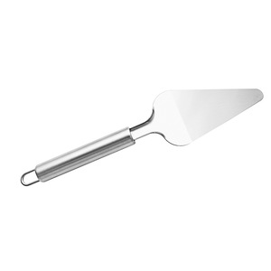 Stainless Steel Pancake Spatula Triangular Pizza Tool With Round Handle For Baking And Cheese Serving - Product Image 2