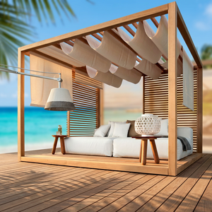 Gazebo de Madera Estilo Escandinavo para Exteriores, Estructura de Sombra para Patio, Parasol para Piscina, Cabaña, Pabellón, Muebles Duraderos para Exteriores - Product Image 3