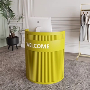 <b>Mini</b> Modern Design Reception <b>Desk</b> Hair Beauty Salon Circular Reception <b>Desk</b> Hotel Front <b>Desk</b> Reception Counter - Product Image 1