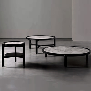Mesa de <span class=keywords><strong>centro</strong></span> de panel de roca de madera maciza de América del <span class=keywords><strong>Norte</strong></span> minimalista, juego de mesa de <span class=keywords><strong>centro</strong></span> redonda Simple para sala de estar - Product Image 1