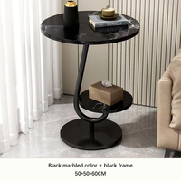 Mini petite table d'appoint de maison | Table basse de salon à cadre en fer simple | Table d'appoint de canapé mobile solide et durable