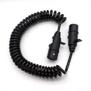 Conector de remolque Cable de 7 pines Espiral con cable de resorte Cable de bobina Semirremolque de camión pesado eléctrico - Product Image 3
