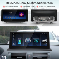 HFmidia 2026 Nouveau système Linux 10.25 12.8 pouces Écran fin pour BMW Série 1 E81 E82 E87 E88 Lecteurs vidéo de voiture sans fil CarPlay Auto