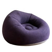 Canapé gonflable sphérique moderne et minimaliste en velours floqué pour une personne, idéal pour salon, chambre, balcon et extérieur