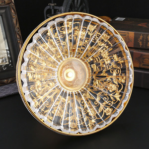 Plateau à fruits élégant en verre et métal pour la maison, salon, table basse, décorations d'intérieur, vente en gros, nouveaux produits - Product Image 3