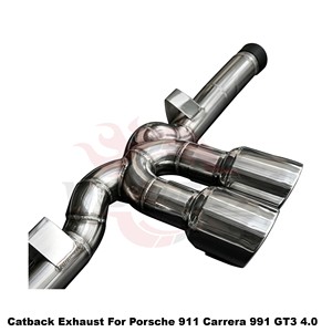 Vortex Lightweight Stainless Steel Straight Pipe <b>Exhaust</b> For Porsche 911 991 GT3 4.0L Track Racing System - Product Image 5