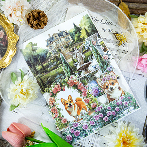 A5 Spot Royal Dog Scrapbook Flower <b>Arches</b> Hand Booklet Decorative Stickers Book - Product Image 1