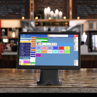 Système de point de vente à condensateur tactile de 15 pouces pour les restaurants et les supermarchés avec Win7/Win10 OS et compatibilité de bureau
