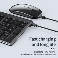Ensemble clavier et souris sans fil, Rechargeable, muet, pour l'école, le bureau, la maison, USB, blu-ray