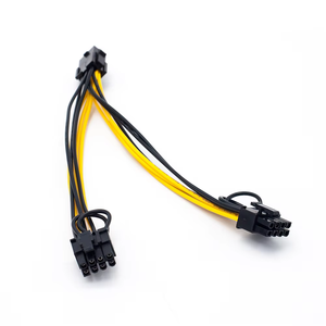 듀얼 6 + 2-핀-듀얼 8 핀 전원 분배기 케이블 6 핀-8 핀 PCIE PCI Express 그래픽 카드 배선 하네스 - Product Image 3