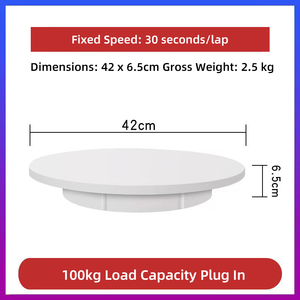 Présentoir rotatif électrique télécommandé 22/30/<span class=keywords><strong>42</strong></span>/52/60cm charge lourde 50-100kg plateau tournant de mannequin boîte vidéo de photographie 3D - Product Image 6