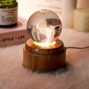 โคมไฟตกแต่งบรรยากาศรูปปลาวาฬแกะสลัก 3 มิติ ลูกแก้วคริสตัลหมุนได้ ยูนิคอร์นหลากสีสัน เปลี่ยนสีได้ เหมาะสำหรับเด็กและวันวาเลนไทน์ - Product Image 3