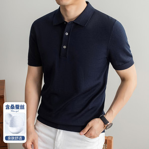 <span class=keywords><strong>Polo</strong></span> da Uomo in Pura Lana Merino con Seta di Gelso - Camicia Termoregolante Morbida al Tatto, <span class=keywords><strong>Polo</strong></span> Lavorata a Maglia di Alta Qualità - Product Image 5