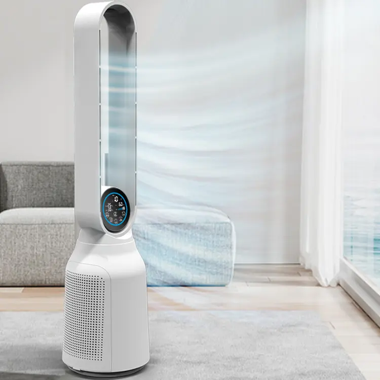 shenzhen modern household filter purification bladeless fan with remote oscillating circulating bladeless bedroom air cooler fan