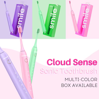 Brosse à dents électrique sonique intelligente, 5 modes, blanchiment, soin des gencives, poils souples, étanche IPX7, kit d'hygiène dentaire pour adultes avec étui