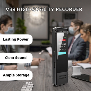 เครื่องบันทึกเสียงโลหะ V89 ความจุ 16GB แบตเตอรี่ขนาดใหญ่ 1050mAh ช่องเสียบ USB A-B บันทึกซ้ำได้ รองรับ WAV 1536kbps บันทึกเสียงคุณภาพสูงด้วยระบบเปิดใช้งานด้วยเสียง - Product Image 2