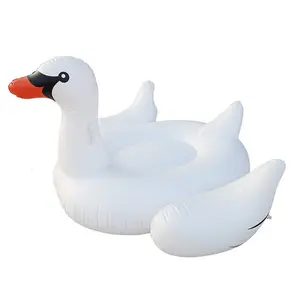 Flotador inflable gigante para piscina, swan