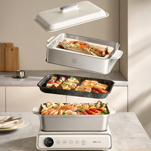 Casserole électrique multifonction Little Bear Stackable Cooker 6L pour grillades, fondue, cuisson à la vapeur - Product Image 1
