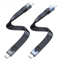 Cable USB 5 Tipo C de Función Completa FPC, 80 Gbps, 16K, PD 240 W, Thunderbolt 3/4/5, para iPhone y Portátil, Corto de 13 cm, Cable de Datos SSD