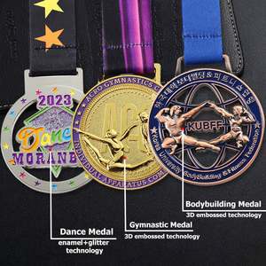 Medallas Personalizables de Fábrica, Medallas de Premio de Aleación de Zinc Metálico con Recubrimiento de Color, Medallas Deportivas de Oro, Plata y Cobre con Esmalte 2D, Medallas de Baile - Product Image 5