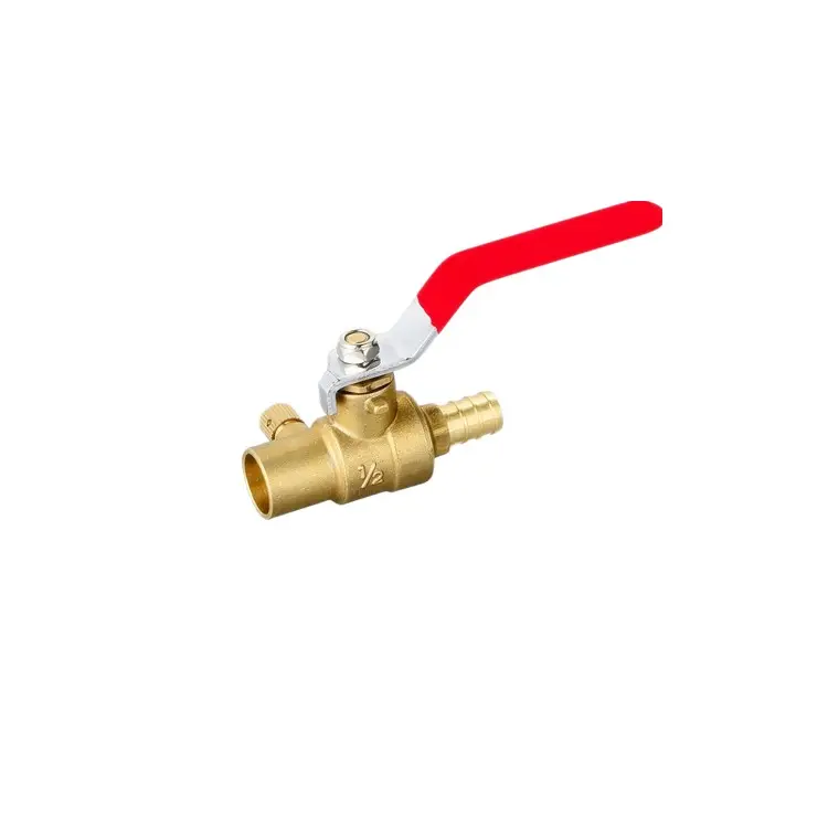 C X Pex Ball Valve With Drain Brass Forged 1/2" Floating Ball Valve