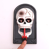 Timbre Eléctrico de Broma con Lengua Salida, Estilo Europeo, de Plástico, para Halloween, Decoración para Casa Encantada, Fiestas y Reuniones, para Asustar, Transfronterizo