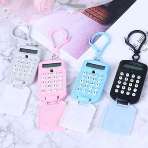 Calculadora de Llavero con Tapa Abatible, Diseño de Gato Rosa, Mini Portátil, 8 Dígitos, Funciona con Pilas, para Estudiantes, Material ABS Azul - Product Image 2