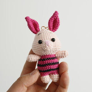 Ciondolo Portachiavi Fatto a Mano in Lana Lavorata all'Uncinetto a Forma di <span class=keywords><strong>Orsetto</strong></span> o Maialino Cartone Animato, Charm per Borsa Anime - Product Image 4