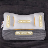 Oreiller cervical à soutien zoné, oreiller fonctionnel pour dormeurs latéraux avec taie d'oreiller, oreiller anti-traction pour le cou, oreiller de lit