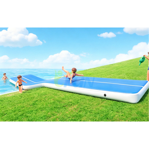 Scivolo Gonfiabile Dropstitch per Acqua, Tappeto Lungo per <span class=keywords><strong>Ginnastica</strong></span>, Pista Gonfiabile Sip N Slide per Parco Acquatico e Pendenza del Parco - Product Image 1