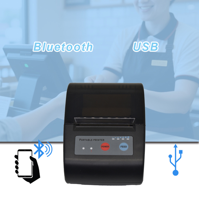 Hot Sale 58mm Portable Mini Mobile Thermal Receipt Printer Wireless Bluetooth Bill Printing Machine for Cell Phone