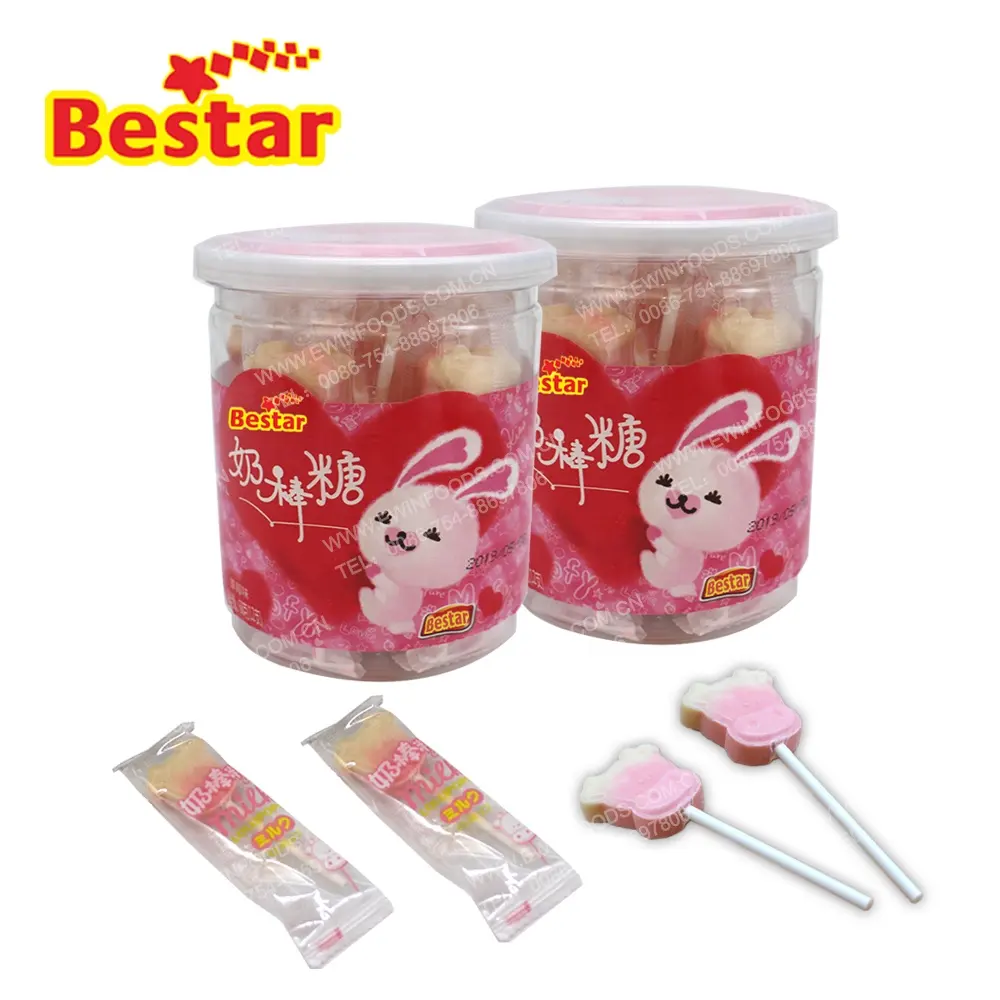 Mini Lovely Cow Shape Milk Pressed Candy Lollipop Candy