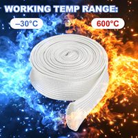 550 ℃   Funda de Fibra de Vidrio Resistente a Altas Temperaturas, Conducto de Cable Ignífugo