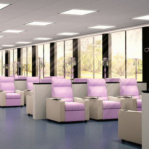 Silla de infusión Dongpin Hospital SF01-02-03, silla médica para goteo intravenoso con pasamanos para sala de espera de clínica - Product Image 4