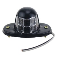 Véhicule Camion Remorque Chrome Peinture Métal Cadre 12v 24v Lumineux 6Led Blanc Licence Lumière