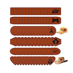 Écussons personnalisés en cuir PU avec logo gravé au laser, étiquettes en similicuir à coudre pour chapeaux, casquettes, jeans, sacs, vêtements, vente en gros - Product Image 3