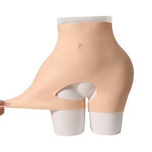 Taille haute 3 cm fesses et hanches Silicone ascenseur culotte ouvert entrejambe Style femmes fesse Push up Crossdress <span class=keywords><strong>Lingerie</strong></span> - Product Image 3