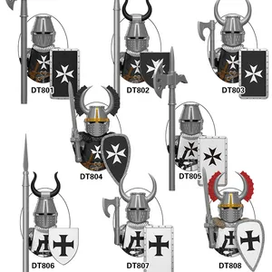 Middeleeuwse Soldaten Militaire Teutonische Ridders Hospitaalridders Bouwsteen Mini-Actiefiguren Voor Kinderspeelgoed Dt8901