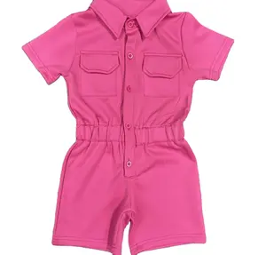 2024 RTS Neues Design Jumpsuit Kinder Sommer Shirt Shorts Set Mädchenarbeit Jumpsuit Kinderkleidung Kleidung