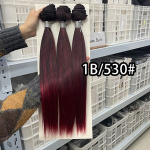 Extensiones de Cabello Sintético de Alta Calidad, Liso, con Microperlas, Extensiones de Cabello Liso, Extensiones de Cabello Sintético con Trama - Product Image 6