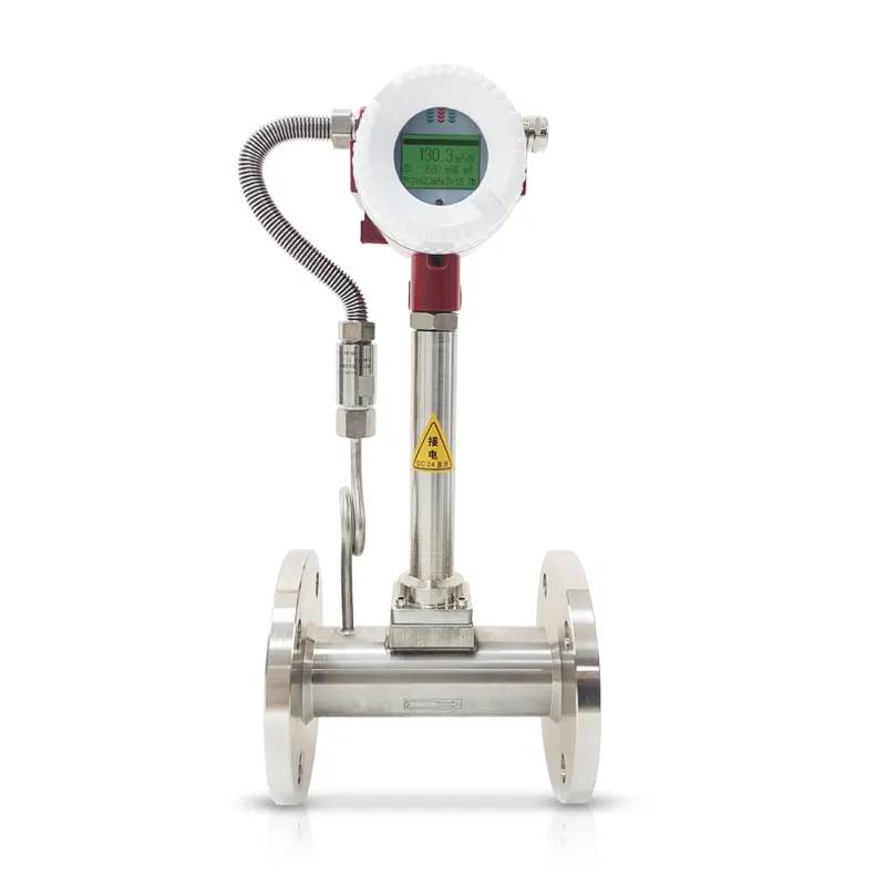 Customized 4-20mA Precession Co2 Gas Reduced Bore Compress Air Steam Flowmeter Vortex Flow Meter