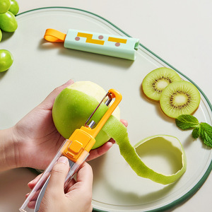 Fruit Vegetable Tools Peelers Zesters Stainless Steel Blade Plastic Handle Multi Function Manual Operation 2 Pieces Set - Product Image 3
