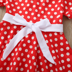 Vente en gros d'usine, nouvelle mode été 2021, robe pour petite fille avec ceinture fleurie - Product Image 6