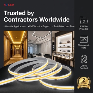 Wholesale 336LEDs/m COB LED <b>Strip</b> Light 12V 24V Flexible Dot-Free LED Light <b>Strip</b> with 3M Tape for Indoor Room Lighting - Product Image 1