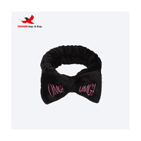 FENGFLY Xia06 RTS Commande en gros mixte 2023 Bandeau en plastique personnalisé pour maquillage du visage avec nœud en polaire corail