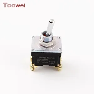 Golden Handle 4pin 250V 15A Safety Flip Toggle Switch Self-locking Toggle Switch