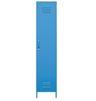 Armoire de rangement industrielle en acier ventilée avec serrure à clé, 6 compartiments, robuste, pour usage personnel, écoles et gymnases