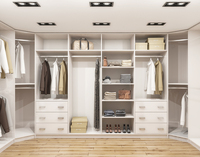 Balom Foshan Home Armoire de chambre moderne ouverte de luxe en bois massif, design DIY