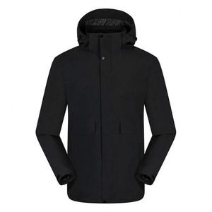 Blouson d'hiver pour homme, design performant pour l'extérieur, doublure polaire, softshell, fermeture éclair, respirant, grande taille, imprimé - Product Image 3